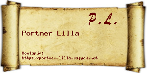 Portner Lilla névjegykártya
